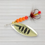 Блешня обертова ZEOX Reactive Long № 3, 10г, колір 009 Gold-Black Dot